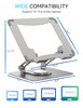SOUNDANCE Laptop Stand with 360° Rotating Base, Ergonomic Computer Riser for Desk, Adjutable Height Muti-Angle, Foldable Laptop Mount, Stable Metal H