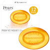 Pears Soap, Pure & Gentle with Natural Oils, 12-Pack  Transparent Amber Glycerin Soap for Pampered, Glowing Skin, 4.4 Oz Ea