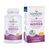 Nordic Naturals Omega Woman, Lemon - 120 Soft Gels - 500 mg Omega-3 + 800 mg Evening Primrose Oil - Healthy Skin & Optimal Wellness - Non-GMO - 60 Se
