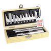 Excel Blades Craftsmen Set, 13-Piece Precision Craft Knife Set With Case  Includes Light To Heavy Duty Handles And Assorted Blades For Crafting, Scr