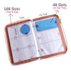 216 Slots Nail Stamping Plate Organizer Binder Black Laser Design Nail Stamp Plate Holder Book Round Square Rectangular Stamping Plates Storage Organ