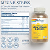 SOLARAY Mega Vitamin B-Stress - Timed Release Vitamin B Complex w/Vitamin B12, B6, Folic Acid, VIT. C - Stress, Energy, Red Blood Cell, Immune Suppor