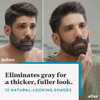 Just For Men Mustache & Beard, Beard Coloring for Gray Hair with Brush, With Keratin Biotin Aloe and Coconut Oil for Healthy Facial Hair - Darkest Br