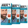 Just For Men Mustache & Beard, Beard Coloring for Gray Hair with Brush, with Keratin Biotin Aloe and Coconut Oil for Healthy Facial Hair - Light-Medi