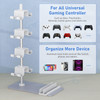 MANMUVIMO Controller Holder for 8 Xbox PS5 PS4 Gaming Controller, Controller Stand Desk, Gamer Gifts for Men, Organizer Rack for Headset/iPad/Mobile