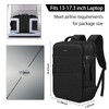 Lubardy Travel Backpack for Men Women 17 Inch Flight Approved Carry on Backpack Waterproof Large 40L Luggage Daypack Business College Weekender Overn