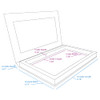 Z Palette Extra Large Deep Black Empty Magnetic Makeup Palette with Clear Window