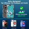 Djuiofdja Waterproof Frosted Case for iPhone 16 Pro Max 6.9 inch, Compatible with MagSafe, Built-in Screen Camera Protector, 360 Full Body Heavy Duty