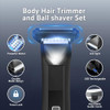 Beatslm Body Trimmer for Men, Groin & Body Hair Trimmer, Ball Foil Shaver, Nose Hair Clippers, 3 in 1 Men's Waterproof Wet/Dry Groomer with Travel Ca