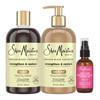 SheaMoisture Strengthen and Restore Shampoo, Conditioner & Head-To-Toe Restoration Body Care Oil Jamaican Black Castor Oil for Dry Skin & Hair Skin a