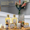 Mother's Day 10 Pc Spa Gift Set for Women - Gifts for Her Spa Kit Bubble Bath Spa Gift Basket for Women with Epsom Salt, Bath & Body Oil, Body Scrub,