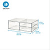 iDesign The Sarah Tanno Collection Wide Plastic Cosmetic Drawer Organizer, Clear