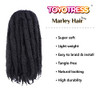 ToyoTress MarleyTwist Braiding Hair - 24 Inch 6 Packs Natural Black Long Marley Hair For Faux Locs, Afro Kinky Curly Marley Crochet Braids Synthetic