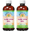 Lily Of The Desert Aloe Vera Gel - Inner Fillet Thicker Consistency Aloe Vera Drink with Natural Vitamins, Digestive Enzymes for Gut Health, Stomach