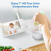 VTech 7" Baby Monitor with IPS Screen, Pan Tilt Zoom Camera, No WiFi Video Baby Monitor with Camera and Audio, Multi-Color Night Light, 2-Way Talk, L