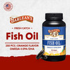 Barlean's Omega 3 Fish Oil Supplements, 600mg Fish Oil Pills with EPA & DHA, Softgels for Joint, Brain, & Heart Health, Orange Flavored, 250 Count
