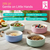 Elk and Friends Kids Porcelain Bowls with Silicone Sleeve | Kids/Toddler/Baby Feeding | Microwave & Dishwasher Safe | Non slip | Cereal/Soup/Snack Di