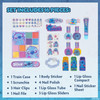 Stitch Cosmetic Makeup Train Case Set Includes Lip Gloss, Shadows, Brushes, Nail Polishes, Hair Clips, Tattoos for Girls Ages 3+ Perfect for Parties