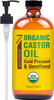 Seven Minerals New 16 fl oz Glass Bottle Castor Oil Organic Cold Pressed