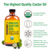 Seven Minerals New 16 fl oz Glass Bottle Castor Oil Organic Cold Pressed