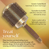 Olivia Garden NanoThermic Ceramic + Ion Round Thermal Hair Brush - Not Electrical - Professional Blowout Brush for Normal to Thick Hair - 3 1/4"-Diam