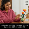 LEGO Botanicals Chrysanthemum Building Set for Adults Ages 18+ - Artificial Flower for Dinner Table Centerpieces & Decoration - Gift for Birthdays -