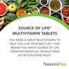 NaturesPlus Source of Life - 90 Tablets - Multivitamin & Mineral Supplement with Concentrated Whole Foods - Gluten Free, Vegetarian - 30 Servings