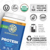Organic Plant Based Protein Powder | Vegan Organic Protein Powder Chocolate Flavored with BCAA Amino Acids & Hemp Seed Pea Blend | Non-GMO Soy Dairy
