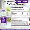 Herbal Clean Qcarbo32 Same Day Detox Cleanse Drink (32 fl oz) - Grape Flavor Full Body Cleanse* Detox Drink for high Toxin Level*, Vitamin B2 and Vit