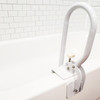 Carex White Bathtub Rail - Grab Bars for Bathroom, Bathtubs & Showers - Side Hand Grip Railing & Support - Shower Handle & Bath Tub Bar Clamps for Se