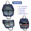 FUXINGYAO Women Laptop Backpack, Durable Travel backpack with Headphone Cable Hole, Anti Theft Backpack for Fits 15.6 Inch Notebook, Multicolor.Blue