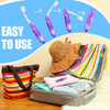 Nuogo 100 Pack Travel Folding Toothbrushes Bulk Portable Pocket Toothbrush Travel Accessories in 6 Colors for Kids Adult Camping Hiking