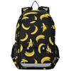 Glaphy Yellow Banana Backpack School Bag Lightweight Laptop Backpack Student Travel Daypack with Reflective Stripes
