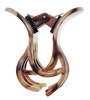 France Luxe Double Tooth Claw Clip - Caramel Horn