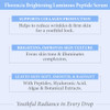 Florencia Brightening Luminous Peptide Serum - Age-Defying Face Serum with Peptides, Sodium Hyaluronate & Organic Botanicals  Helps to Reduce Wrinkl
