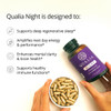 Qualia Night Sleep Aid | Non-Habit Forming | Science-Backed Supplement for Deep Refreshing Sleep | Melatonin-Free, Vegan, Non-GMO, Gluten-Free