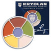 Kryolan Concealer Circle (N) - Full Coverage 6-Color Cream Concealer Palette - Color Corrector For Dark Circles - Hides Redness, Blemishes & Spots -