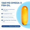 Vitamin World Triple Strength Omega 3 Fish Oil 1360 mg Supplement, 950 mg Active Omega-3 Fatty Acids with EPA & DHA, Supports Heart, Brain & Joint He
