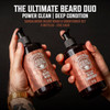 Viking Revolution Beard Wash & Beard Conditioner Set with Argan & Jojoba Oils - Softens and Strengthens - Natural Sandalwood Scent - Beard Shampoo wi