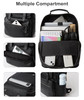 MOYYI Black Leather Backpack for Men Waterproof Fit 15.6 inch Laptop Backpack Work Commute Casual Daypack