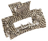 France Luxe Cutout Rectangle Claw Clip - Opera Silver