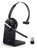 Bluetooth Headset, Wireless Headset with Microphone for PC, V5.2 Computer Headset with Noise Cancelling Mic, USB Dongle, Charging Base & Mute Button