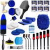 Cuoreca 31pcs Car Detailing Kit Interior and Exterior Cleaner, Car Cleaning Kit with Professional Car Detailing Brush Set, Car Wash Kit and Auto Deta