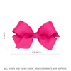 Wee Ones Girls' 6 Piece Set of Bows, Solid Grosgrain Variety Pack on a WeeStay No-Slip Hair Clip, Mini, Red, Orange, Yellow, Navy, Green, Purple