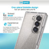 Speck Samsung Galaxy Z Fold Case - Anti Yellowing, Clear/Gold Glitter Presidio Lux with Raised Bezel
