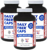 Yerba Prima Daily Fiber Capsules, 180 Caps (Pack of 3) - Soluble Dietary Fiber Supplement - Colon Cleanse - Gut Health - Constipation Relief, Vegan,