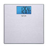 Taylor Digital Scales for Body Weight, 400 LB Capacity, Unique Blue LCD, Auto on and Off Scale, 11.8 x 11.8Inches, Stainless Steel