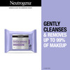Neutrogena Night Calming Cleansing Makeup Remover Face Wipes, Nighttime Facial Towelettes to Remove Sweat, Dirt & makeup, Leaves Skin Feeling Calm, A
