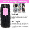 Rolisy Kinky Curly Clip In Hair Extensions Human Hair 16 Inch Curly Hair Extensions Clip In Human Hair for Black Women 3C 4A 4B Afro Kinky Curly Hair