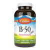 Carlson - B-50 Gels, Vitamin B Complex, Energy Production, Cellular Support & Optimal Wellness, 200 Softgels